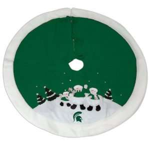MICHIGAN STATE SPARTANS OFFICIAL TEAM LOGO 48 SNOWMAN CHRISTMAS TREE 