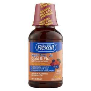  Rexall Night Time Cold & Flu Multi Symptom   Mixed Berry 