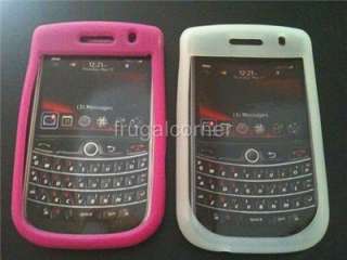   Verizon Blackberry 9600 9630 Tour Silicone Gel Case Pink+White  