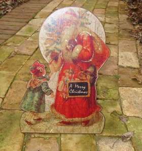   Style Santa Claus with Little Girl Christmas Dummy Board  