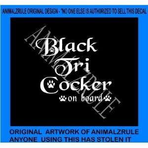  BLACK TRI COCKER SPANIEL DOG VINYL DECAL 