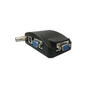 Black BNC and S Video to VGA Converter Box with WideScreen  