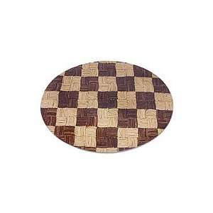 Coconut shell placemat, Checkerboard 
