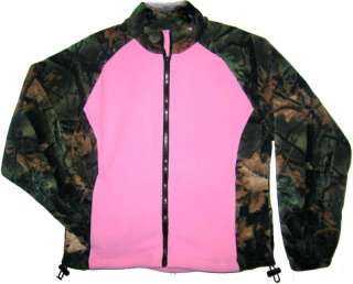 Trail Crest Semi Fitted Fleece Pink and Camo Jacket  