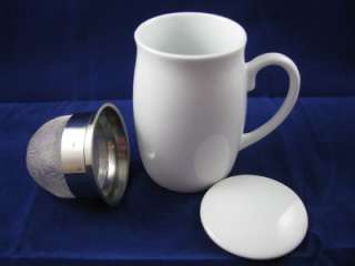 Konitz Porcelain Perfect Tea Mug w/ Lid & Sieve New  