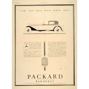  1929 Ad French Packard Barbezat Limousine Car Art Deco 