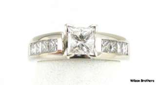 96ctw SI H I Princess Genuine Diamond Engagement Ring   14k Solid 