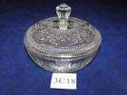 VTG Avon Clear Crystal Glass Candy Dish with Lid 5 D  