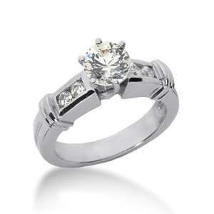  0.9 Ct Diamond Engagement Ring Bridal Set Round Channel 