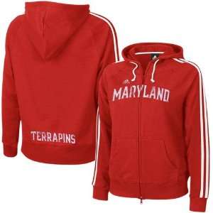  adidas Maryland Terrapins Ladies Red College Town Full Zip 