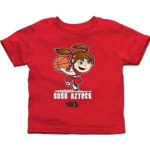  San Diego State Aztecs Toddler Girls Basketball T Shirt 