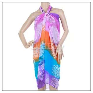Pareo Chiffon Dress Beach Cover Sarong Scarf Wrap Shawl  