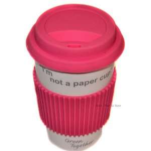   Paper Cup Thermal Insulated Ceramic Eco Cup Travel Mug with Silico