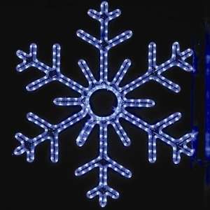    36 Pole Decoration Six Point Snowflake in Blue