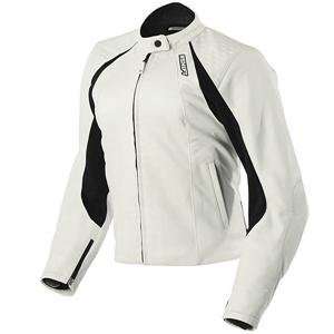    Shift Racing Womens Siren Leather Jacket   Small/White Automotive