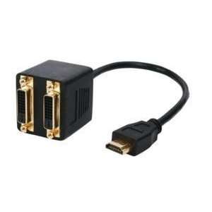  Wired Up Gold Plated Cable Splitter HDMI to 2x DVI D Electronics