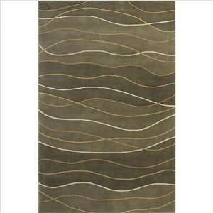  Signature Olive Waves Contemporary Rug Size 26 x 46 