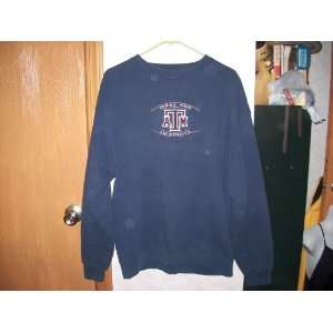  Texas A&M University Sweatshirt(Navy Blue w/embroidery) SIZE L 