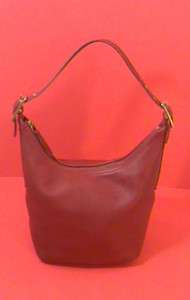 COACH Leather Hobo Shoulder Bag Purse M1D 9823~BURGUNDY/RED  