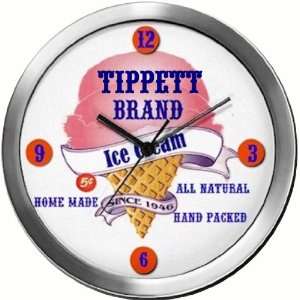  TIPPETT 14 Inch Ice Cream Metal Clock Quartz Movement 