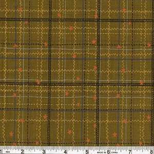   Wide Rons World Plaid Olive Fabric By The Yard Arts, Crafts & Sewing