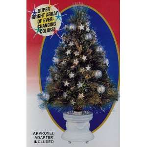  3 Ice Bavarian Fiber Optic Christmas Tree   Ornaments 