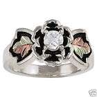 GORGEOUS ANTIQUED BLACK HILLS GOLD/SILVER CZ. RING