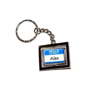  Hello My Name Is Alex   New Keychain Ring Automotive