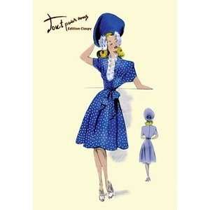  Summer Polka Dot Dress and Hat   12x18 Gallery Wrapped 