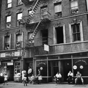  Slum Conditions Showing Apartments with Broken Windows 