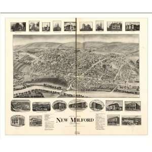  Historic New Milford, Connecticut, c. 1906 (M) Panoramic 