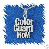 Sterling Silver Color Guard Mom Charm  