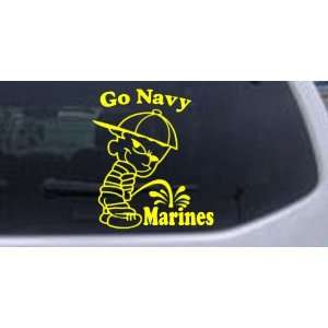   15.1in    Go Navy Pee On Marines Car Window Wall Laptop Decal Sticker