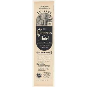  1953 The Congress Hotel Chicago 1,000 Rooms from $5 Trade 