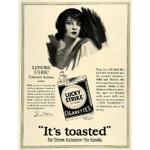  1928 Ad Lenore Ulric Actress Silent Film Lucky Strike 