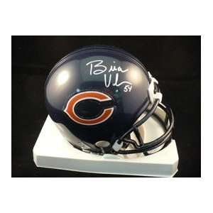  Brian Urlacher Autographed Mini Helmet   Autographed NFL 