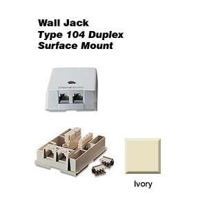    IDB Telephone Type 104 Surface Wall Jack   Ivory
