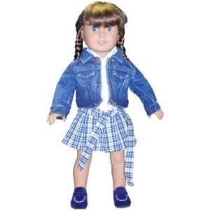  Plaid skirt w blouse and Jean Jacket Toys & Games