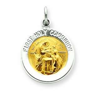  Sterling Silver & Vermeil Holy Communion Medal Jewelry