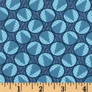   Definitions Circles Blue Fabric By The Yard Arts, Crafts & Sewing