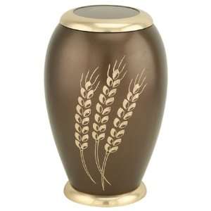  Wheat Sheaf Brass Cremation Urn Patio, Lawn & Garden