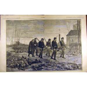1884 Painting Convoi Mobile Decembre 1870 Chaperon 