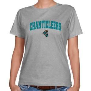NCAA Coastal Carolina Chanticleers Ladies Ash Logo Arch Classic Fit T 