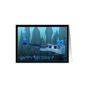Cool underwater guitar celebrate your birthday Card