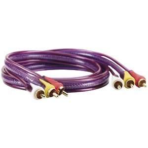   Iced Purple Audio/Video Pre Cut Interconnect Cable (9 Ft) Electronics