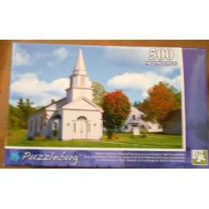   White Church, Shaker Village of Canterbury, New Hampshire, 500 Pieces