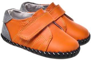 Boys Infant Toddler Leather Soft Sole Baby Shoes Orange  