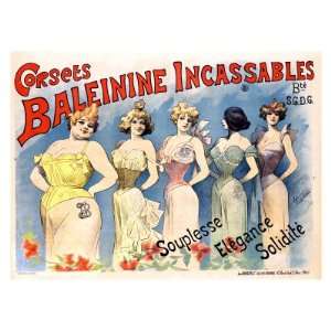 Corsets Baleinine Incassables Giclee Poster Print by Alfred Choubrac 