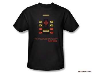 Licensed NBC Knight Rider Kitt Consol Adult Shirt S 3XL  