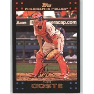2007 Topps RED BACK #217 Chris Coste   Philadelphia Phillies (Baseball 